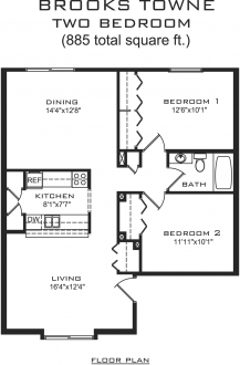 2BR/1BA apartment - Brooks Towne