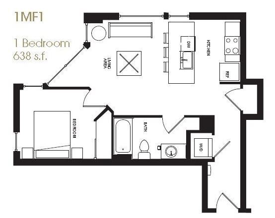 Aperture MFTE 1 Bed Floorplan - Aperture on Fifth