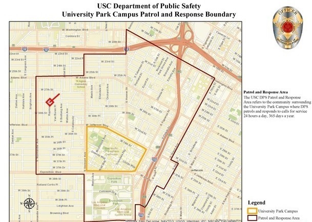 In USC Free Lyft Safety Patrol Zone - 2945 Raymond Ave