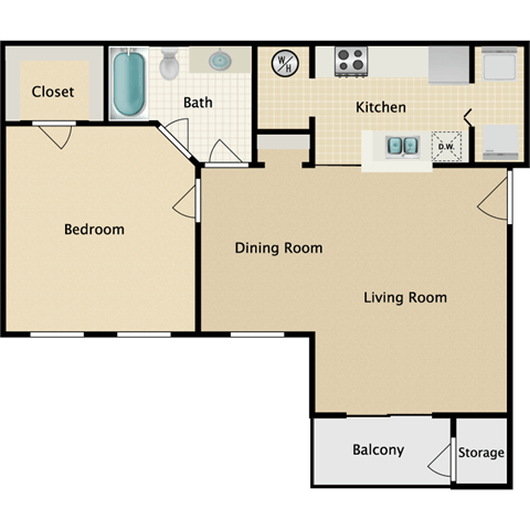 Floorplan - Stonebriar Woods Apartment Homes