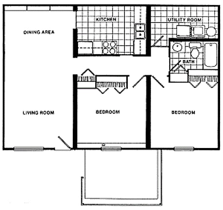 2BR/1BA - Spring Gate