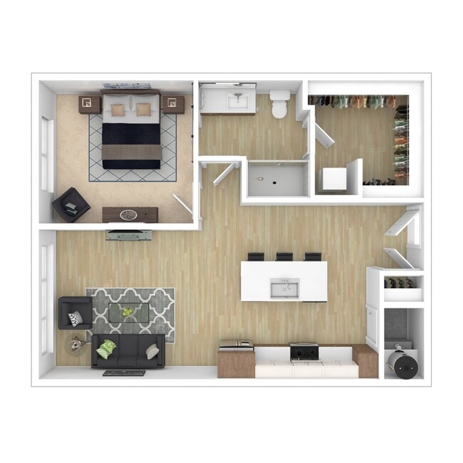1 Bed 1 Bath Plus - 8th and High