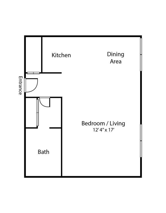 Studio Apartment layout at Park Place - Park Place