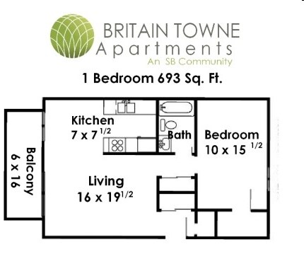 1BR/1BA - Britain Towne