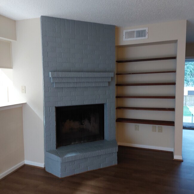 Fireplace with Built-in shelves - 260 El Dorado Blvd