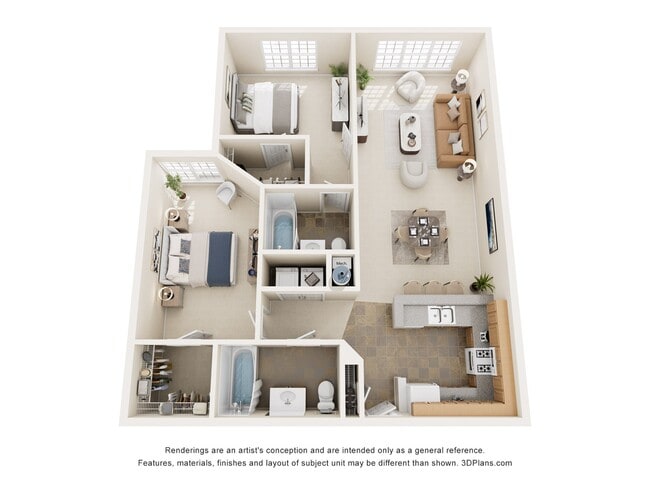 Wynstead | 2 Bed 2 Bath | 1020 sq ft | Morgan Ridge Apartments in Winston-Salem - Morgan Ridge