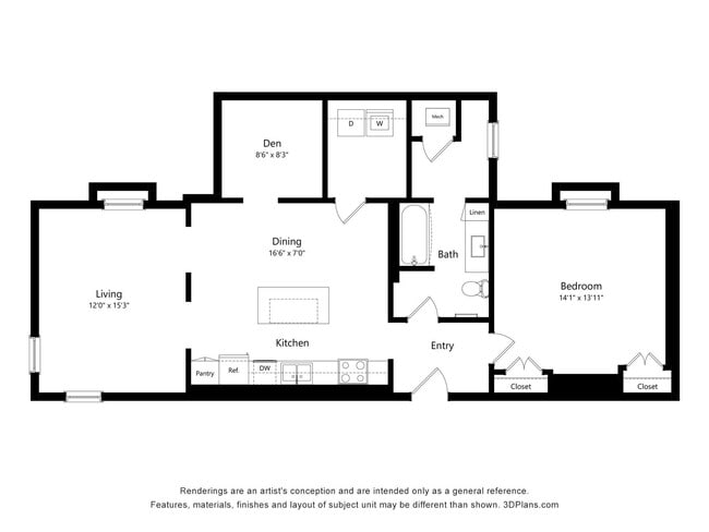 Floorplan - Upper Post Flats