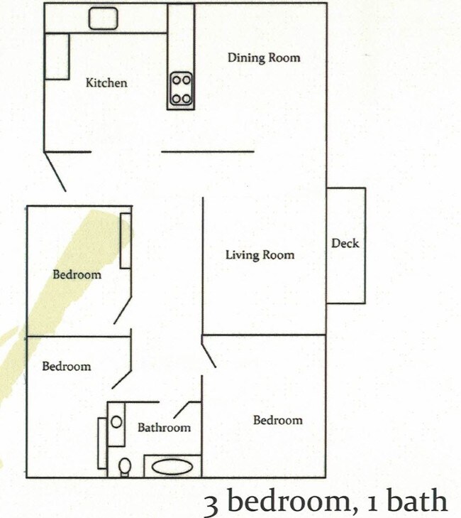 3Bd 1ba floorpla - Driftwood Terrace