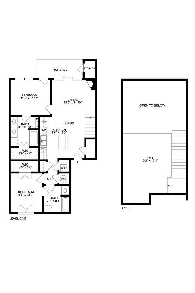 Floorplan - Lake Vista Apartments