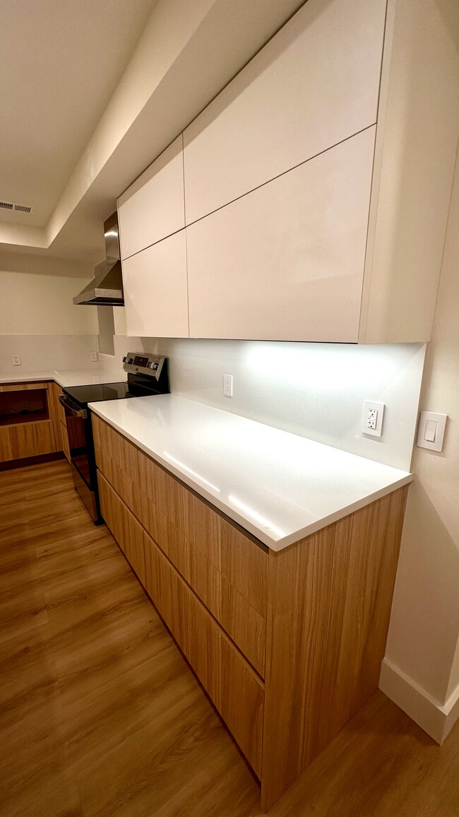 Undercabinet lighting. All cabinets have soft-close doors - 1644 Irving St NW