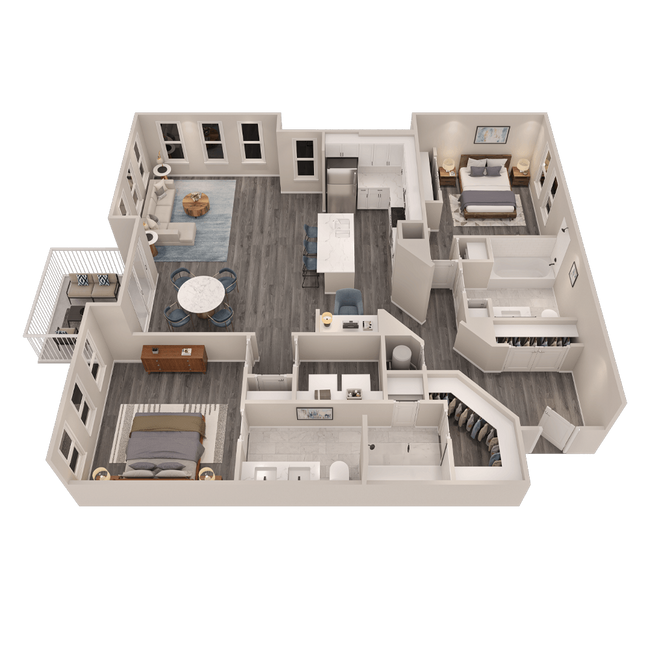 Floorplan - The Cunningham Apartments