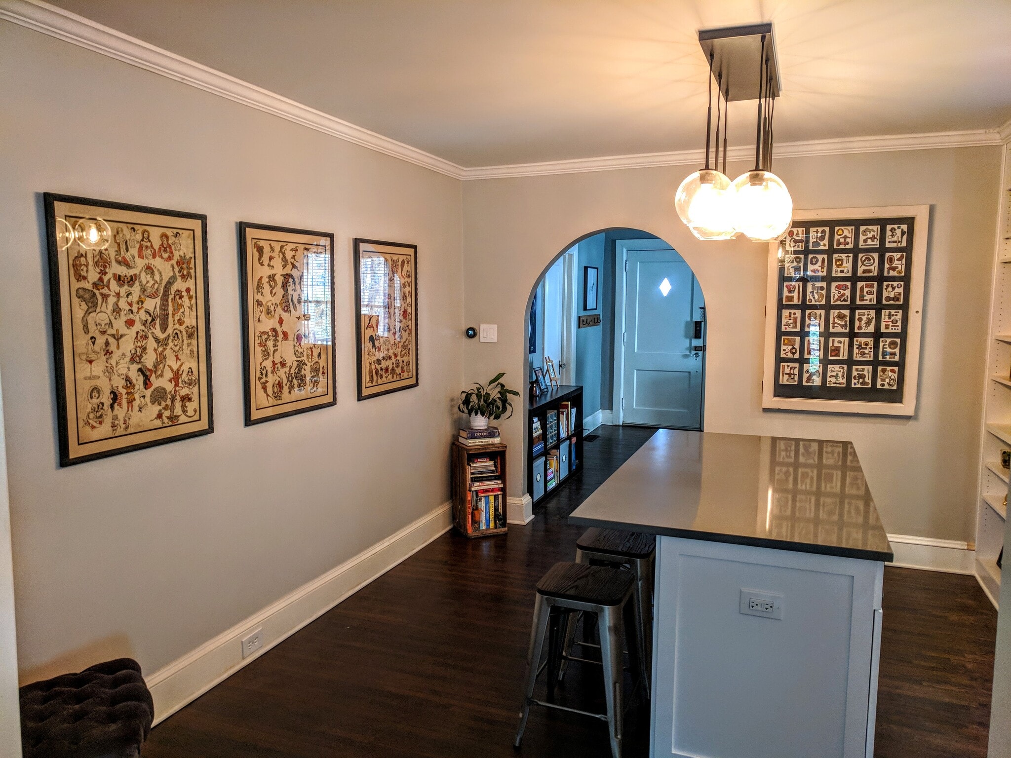 Kitchen facing front room and front door - 1627 Nassau Blvd