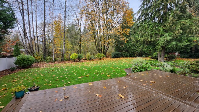 Back of house faces west for great natural light and backs to a greenbelt for privacy - 7409 245th Way NE