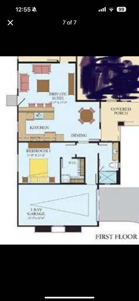 floor plan of the unit - 6219 S 25th Pl
