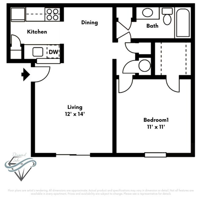 Floorplan - Diamond Lake Apartments