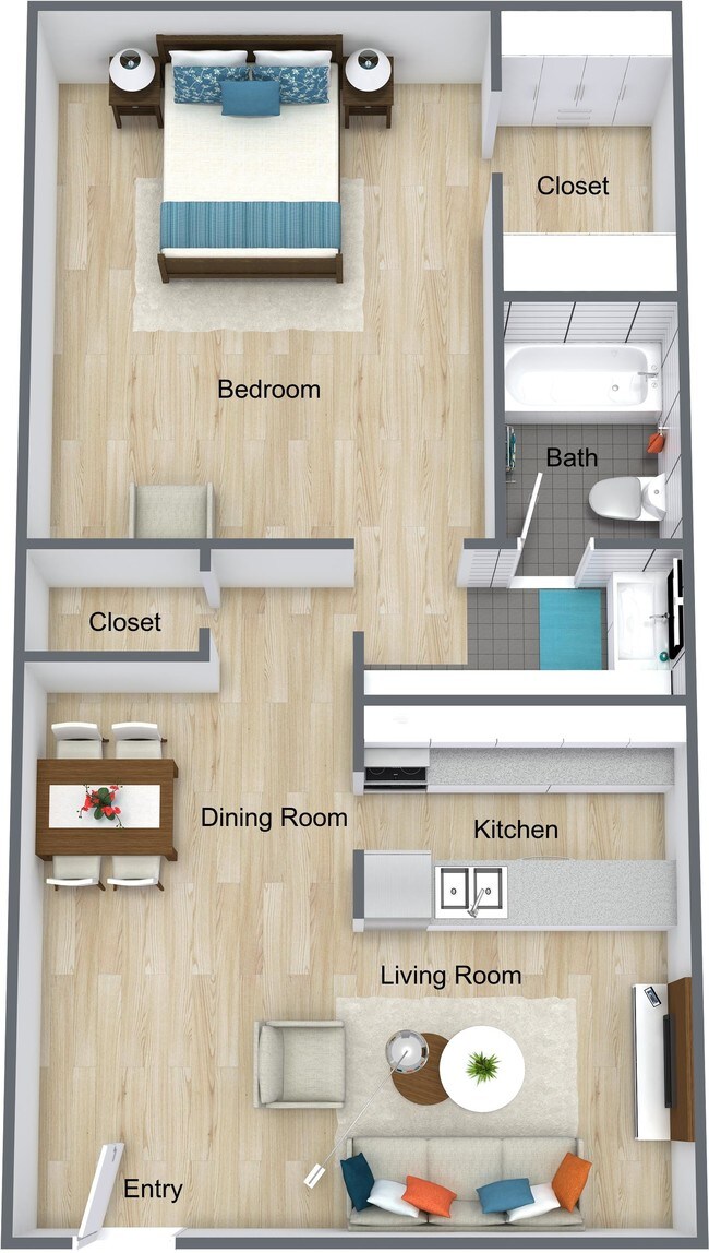 Floorplan - 8330 Carvel Apartments