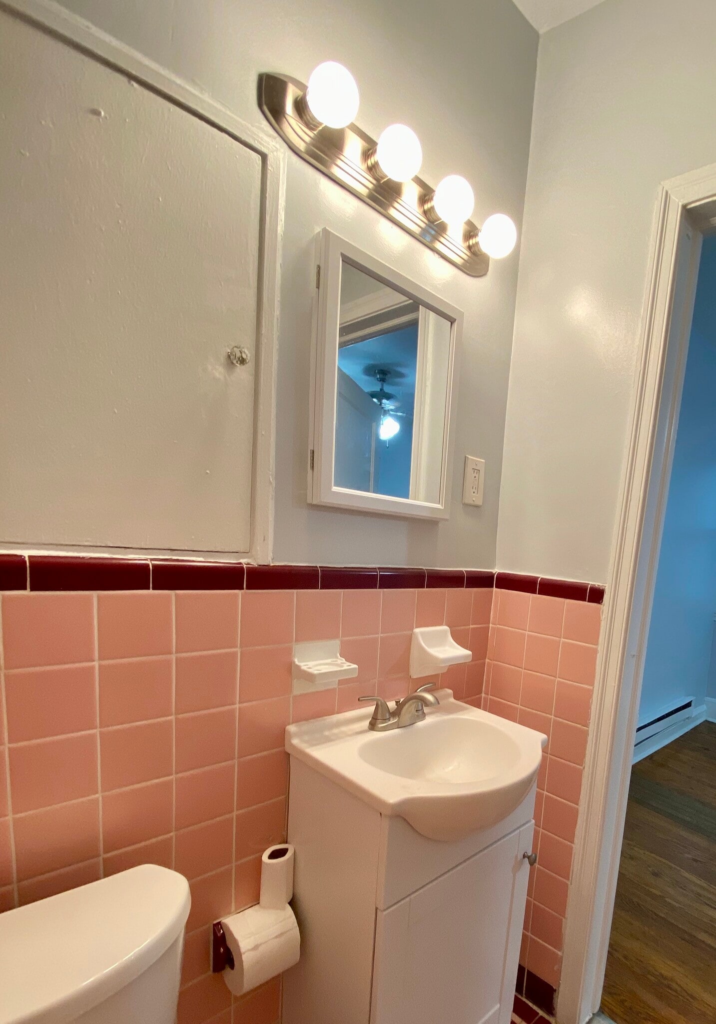 Bathroom top right linen closet - 114 E Main St