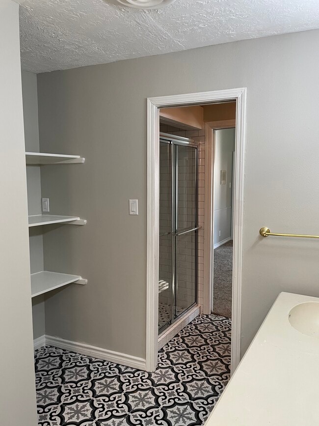 Updated primary bath - so much storage - 1925 Driskill St