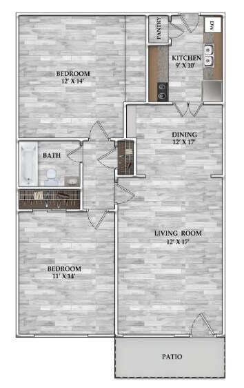 1x1 675 Sf - Stoneriver Apartments