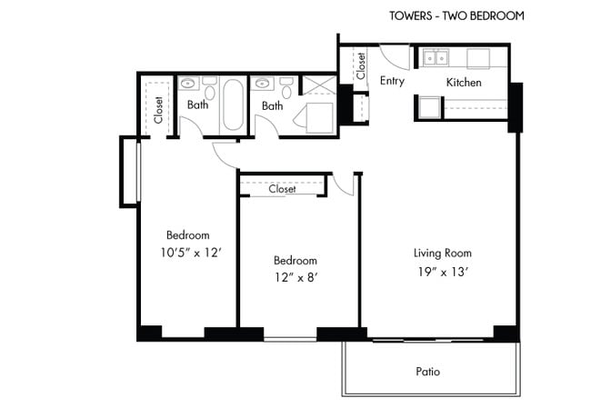 Floorplan - Capitol Towers - Towers and Villas