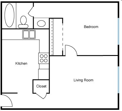 1BR/1BA - The Oaks at Trolley