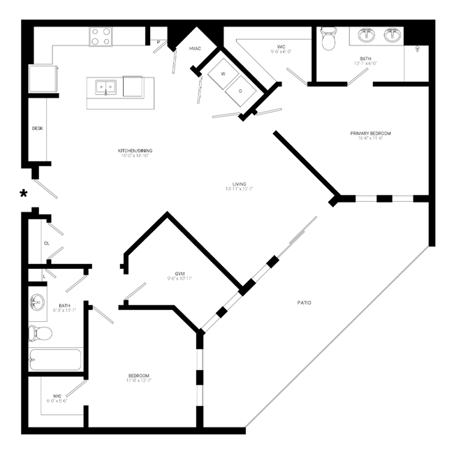 Floorplan - The Cunningham Apartments