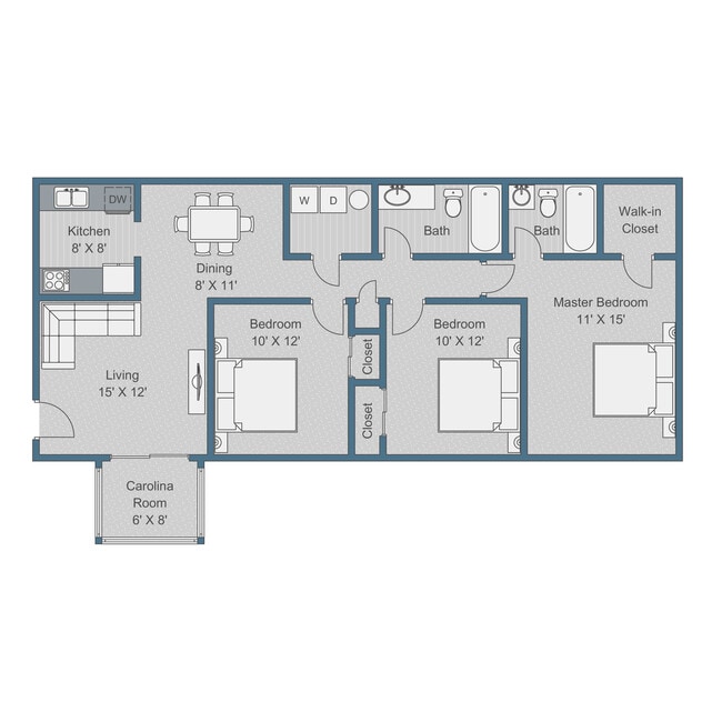 Floorplan - Sterling Bluff Apartments