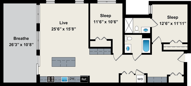 Floorplan - Reside on Jackson