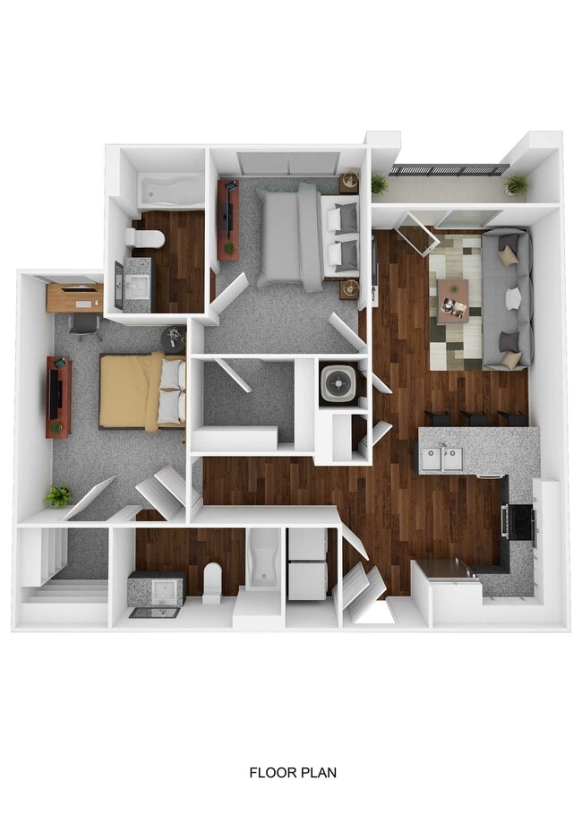 East Village B1 Floor Plan - The Drake