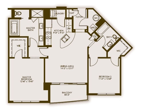 2BR/2BA - Luxe Midtown