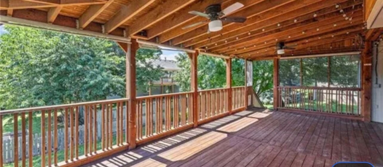 Covered Screened in Porch with additional storage underneath porch - 12324 S Clinton St