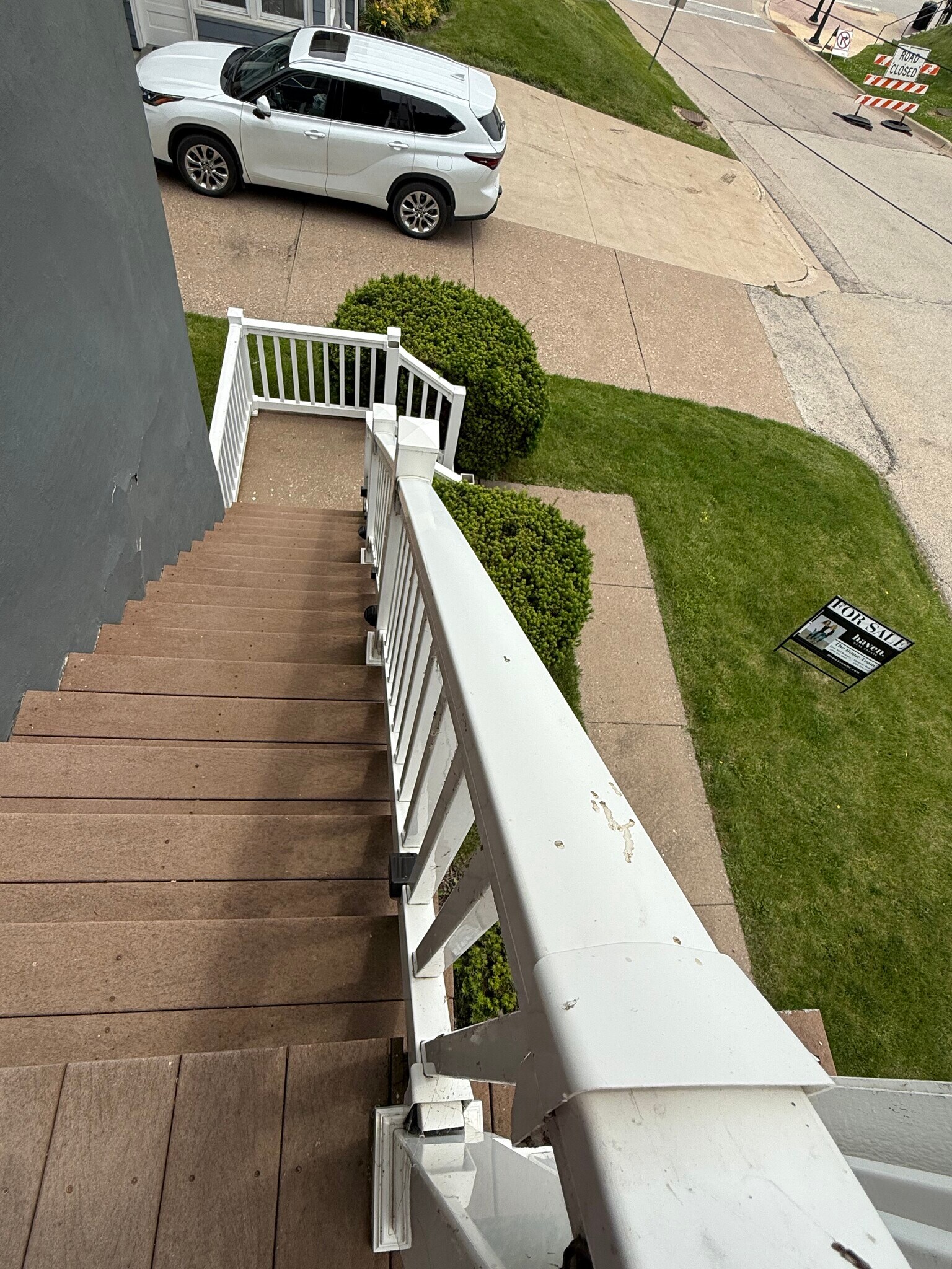 Stairs going up to upper unit (vacant) - 111 Ewing St