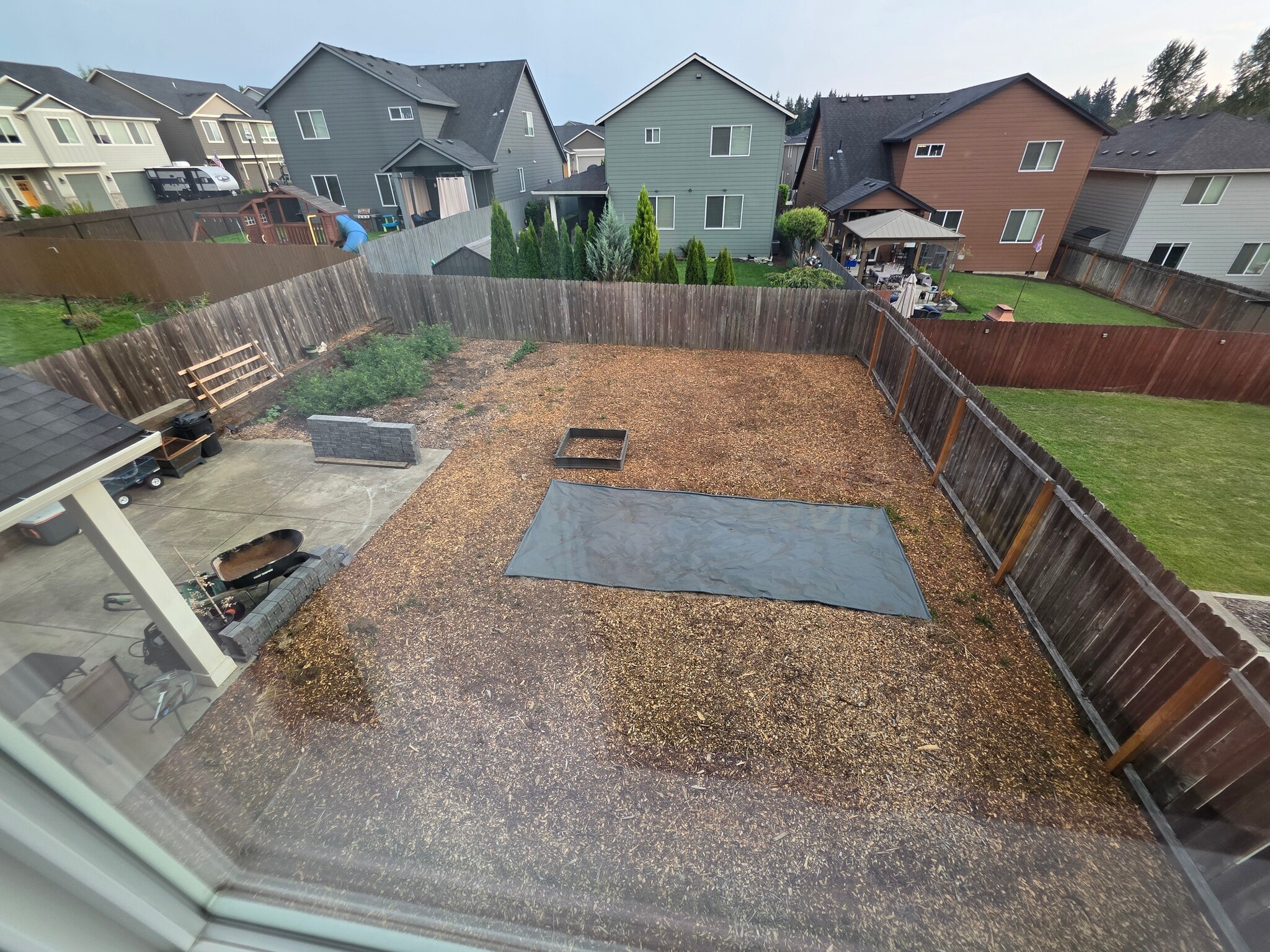 Backyard view from private bedroom window - 10721 NE 109th St