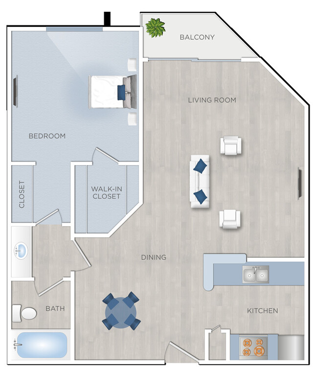 Floorplan - Chelsea Court Apartments