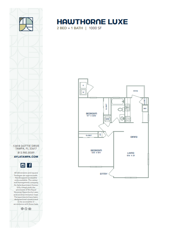 Floorplan - Ayla Apartments