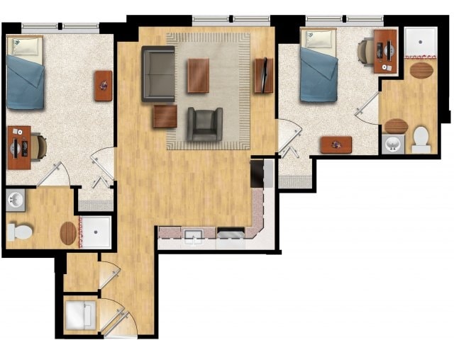 2 Bed 2 Bath Large - HH Midtown