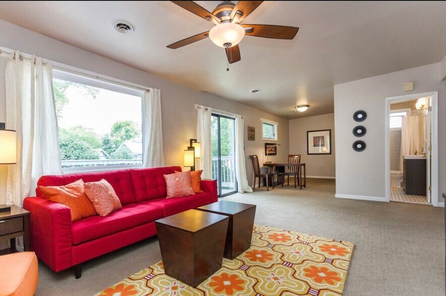 Living room with a view of the office nook - 1709 Villa Pl