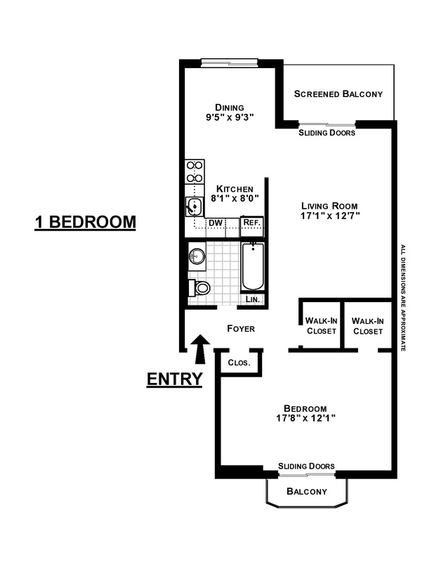 1BR/1BA - Village Green Apartments