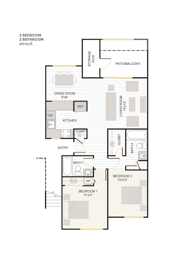 Floorplan - The Grove Garden Apartments