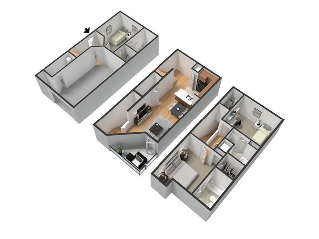 Uptown 2 Floorplan - Tinsley Place