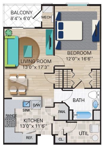 Floorplan - Montage at Hamilton Apartments 55+ Community