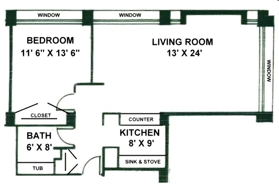 1BR/1BA - Longwood Galleria Apartments