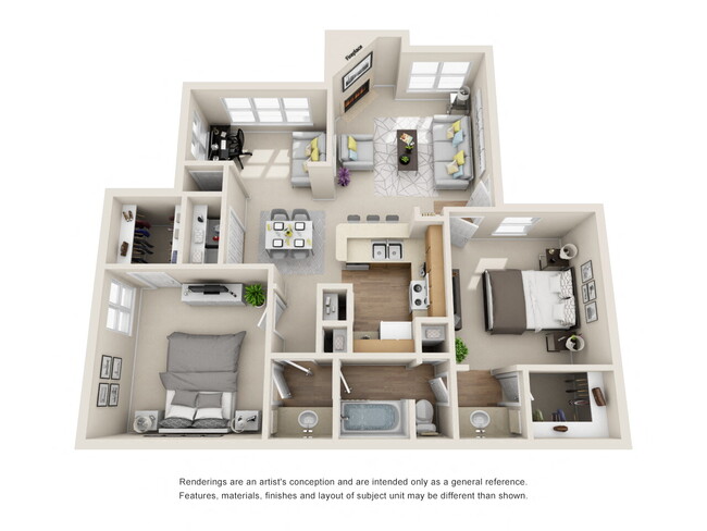 Floorplan - Renaissance Villas Apartment Homes