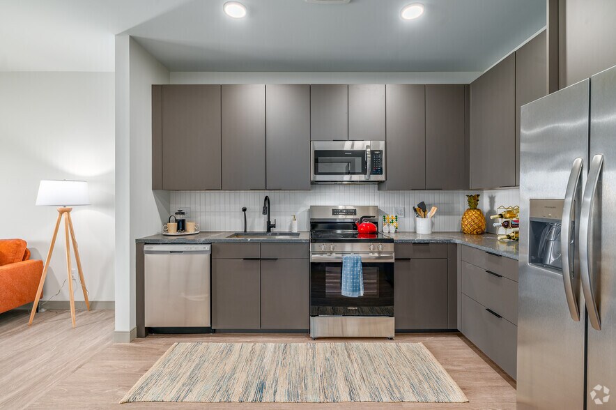 Model - 1BR, 1BA - Floor Plan D - 640SF - Kitchen - The Park