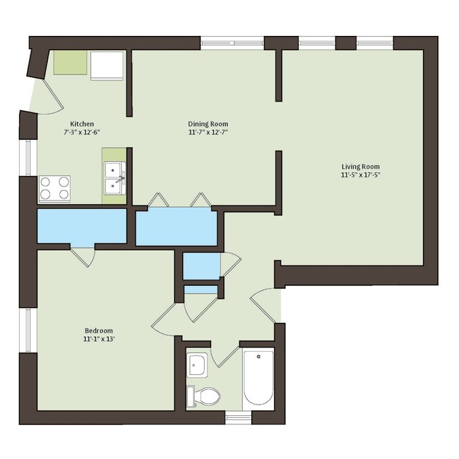 Floorplan - 1101 E. Hyde Park Boulevard