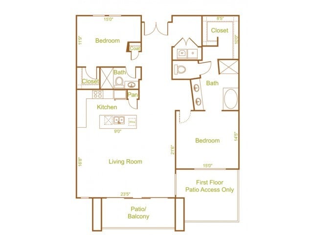2 bed 2 bath 1581 SF - Ten Wine Lofts