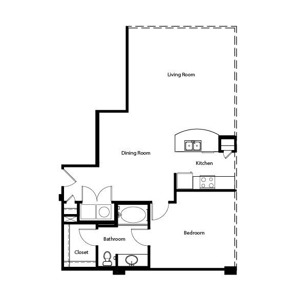 Gallery At Turtle Creek - A4 - 1 Beds - 1 Baths - 881 Sq. ft. - Gallery At Turtle Creek