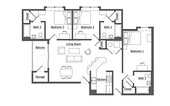 The Prescott Energy Upgraded - 3x3 - The Hangout | Student Housing