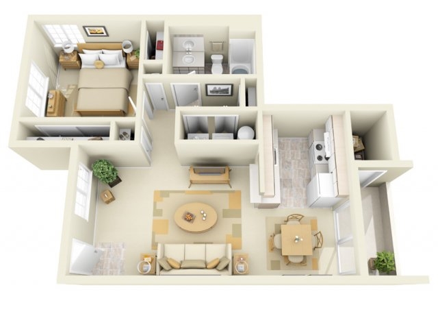 1BR/1BA - Hathaway Court Apartments