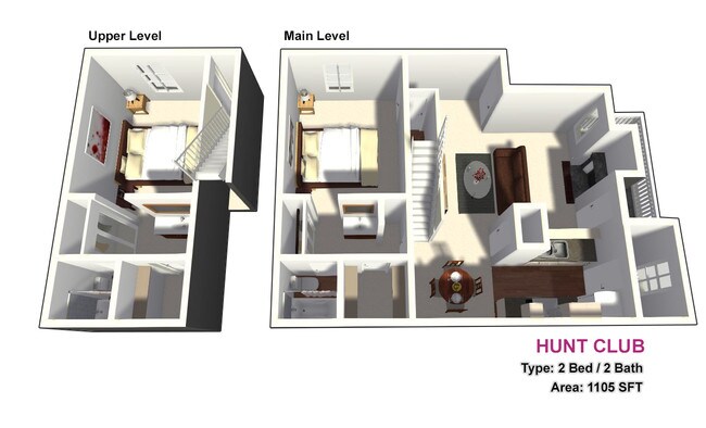 Two Bed / Two Bath - Townhome - Hunt Club